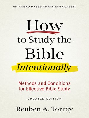 cover image of How to Study the Bible Intentionally